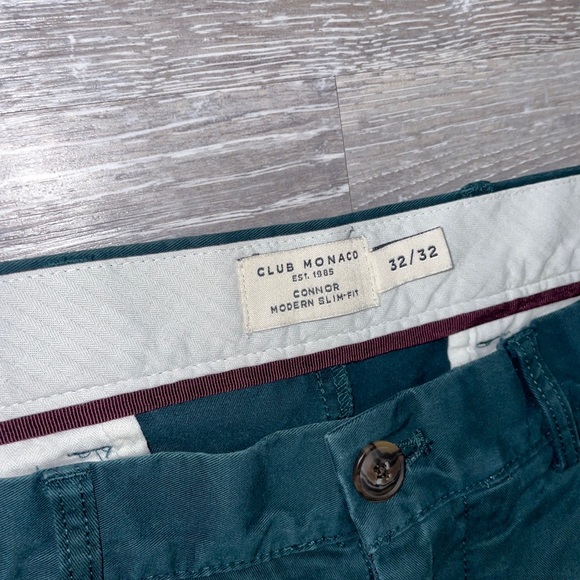 Club Monaco Connor Chinos, Modern Slim Fit, Sz 32/32 32W 32L Blue/teal - Picture 3 of 5